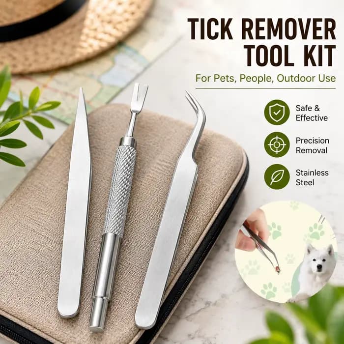 Kit de pinces à tiques pour animaux de compagnie