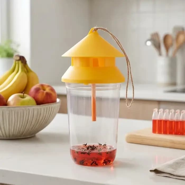 Piège à mouches à fruits liquide