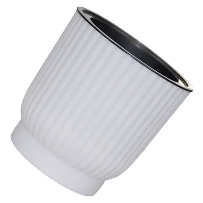 Pot de fleur rond blanc pour plantes