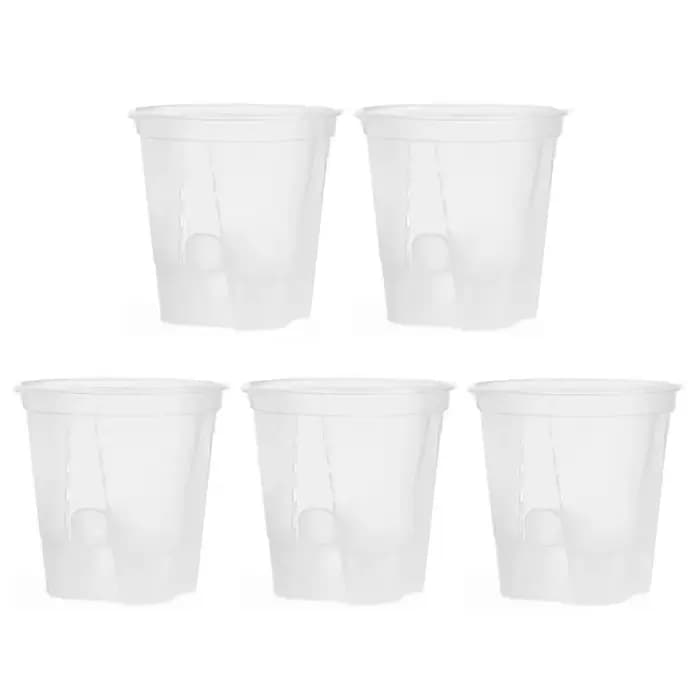 Pots de pépinière en plastique Transparent avec soucoupe
