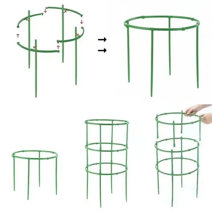 Cages à tomates treillis colonne en plastique Support de plante de vigne