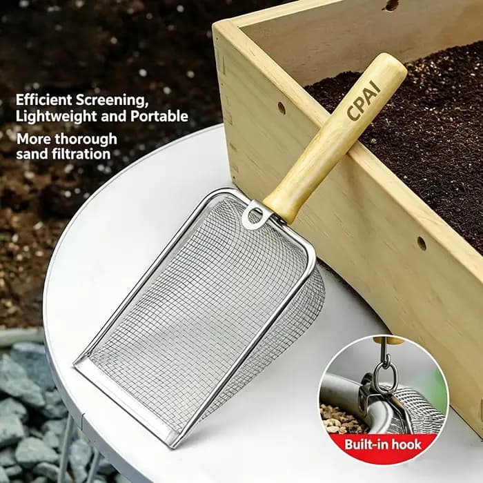 Pelle tamiseur en acier inoxydable