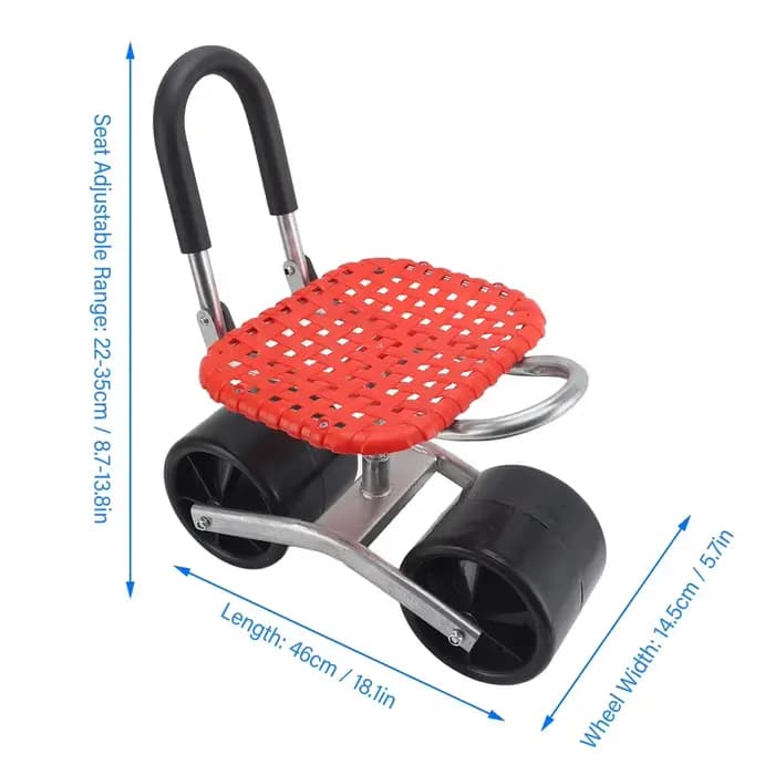 Chariot de jardin durable avec siège roulant