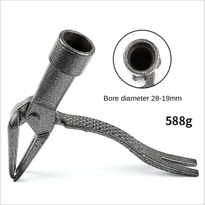 Désherbeur manuel à 4 griffes en acier robuste avec long manche pour jardin