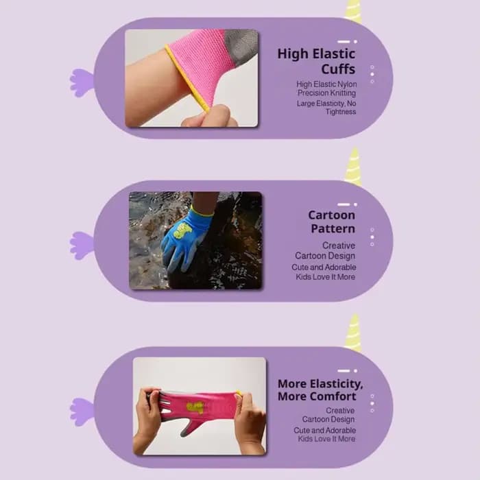 Gants de jardinage antidérapants pour enfants