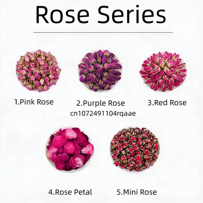 Pétales de rose séchés naturels de haute qualité (rose violette