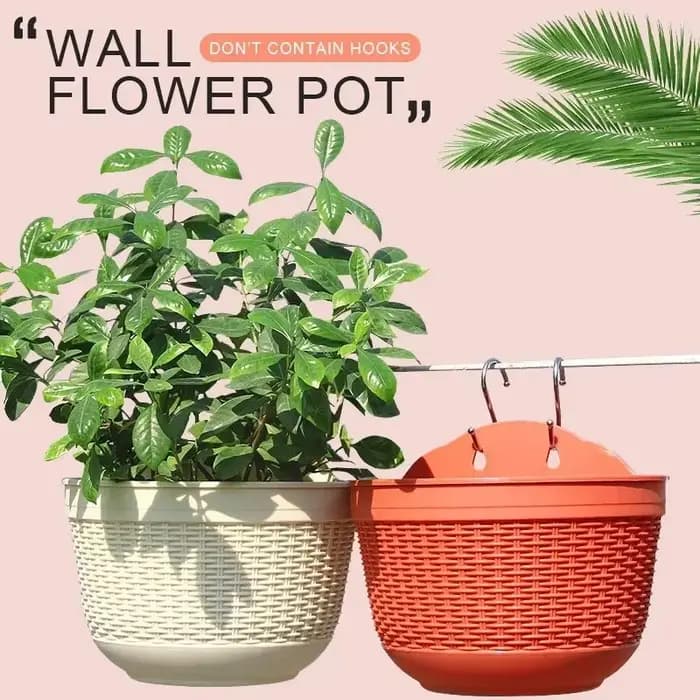 Pot de fleur créatif tissé en Imitation rotin