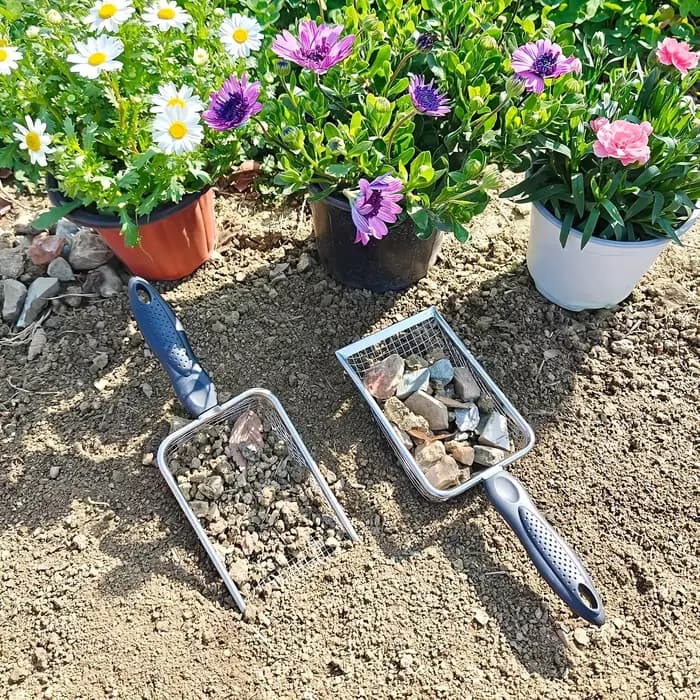 Tamis à terre horticole avec poignée