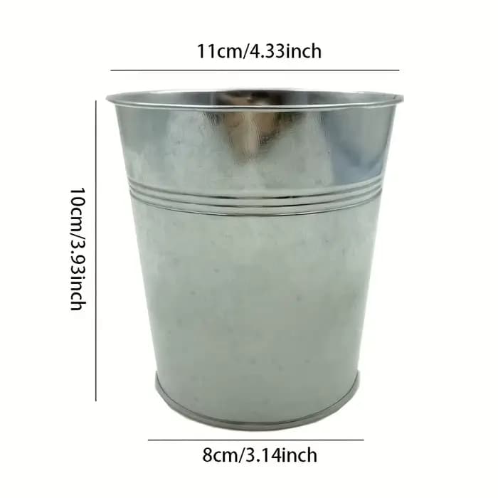 Boîte de 8 jardinières en métal galvanisé