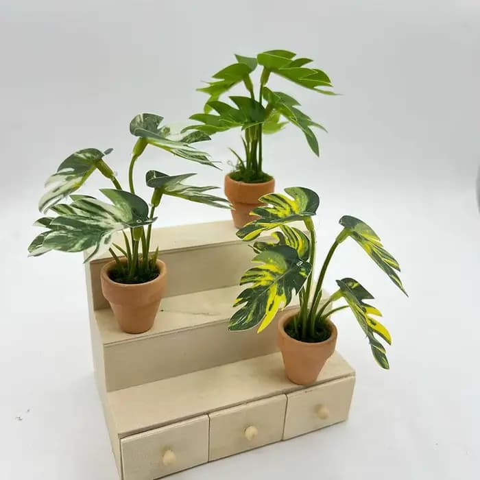 Plantes en pot 1 pièce Décoration d'intérieur Mini Taro Turtle Back Green Dollhouse Style scandinave Modèle Accessoires de photographie Cadeau