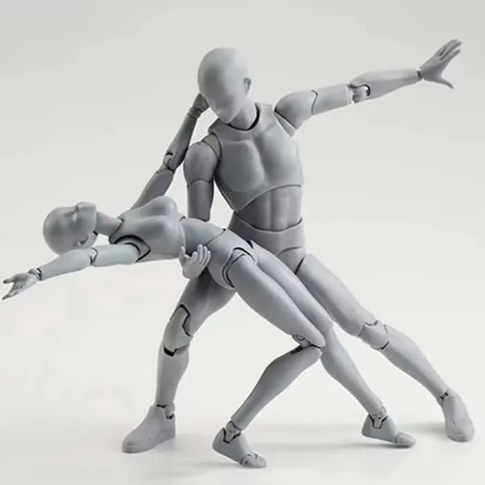 Figurine d'artiste articulée pour la peinture, l'art, l'animation, le dessin, modèle de corps masculin et féminin, mannequin de dessin, jouet