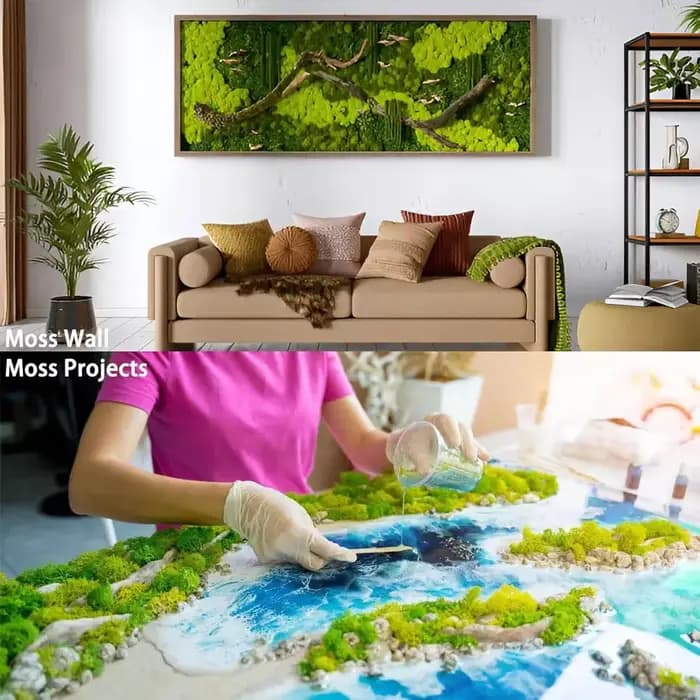 Mini paysage de fausses plantes artificielles