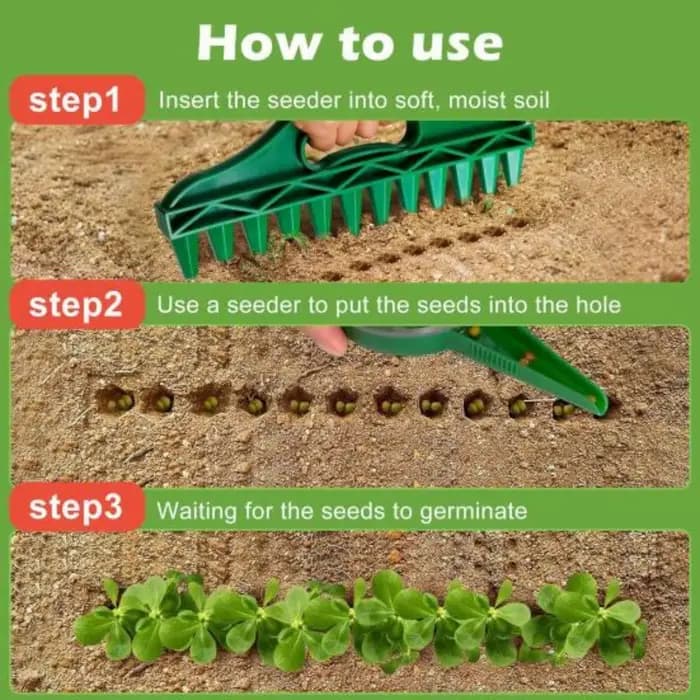 1 pièce Épandeur de semences manuel portable pour jardinage