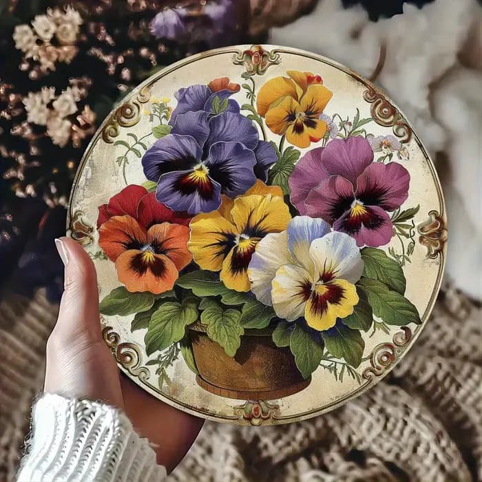 Jardinière ronde en bois 8 pouces 2D
