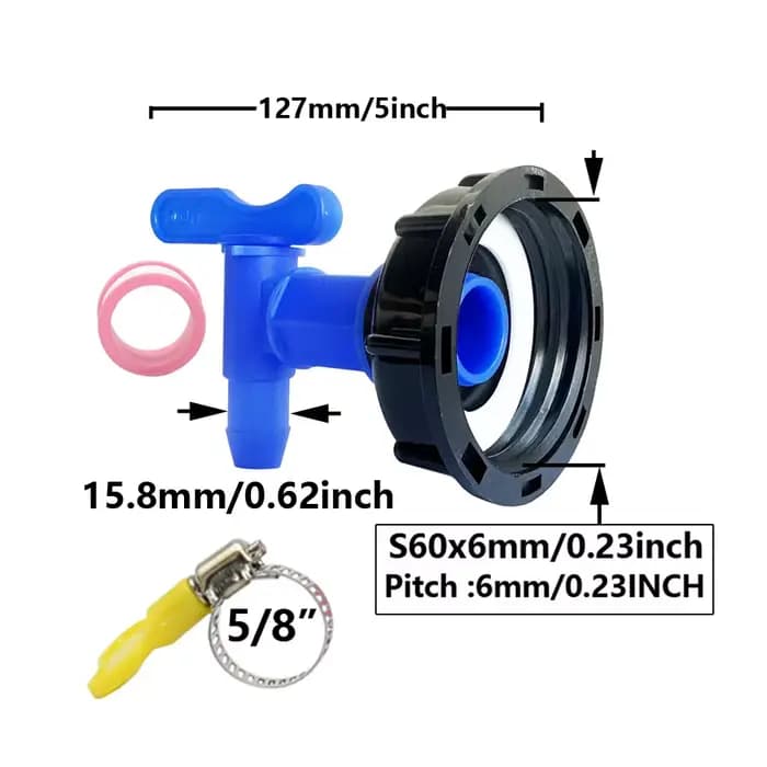 Adaptateur de robinet de réservoir IBC 3/4 "