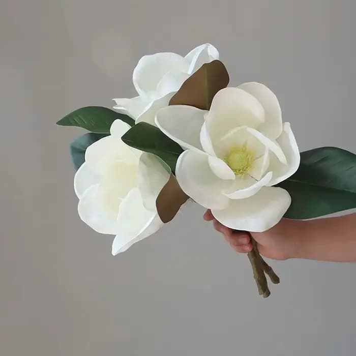 Grand Drapeau à Main Fleur de Magnolia