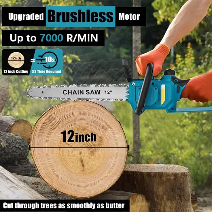 Makita – tronçonneuse électrique bleue sans fil de 12 pouces