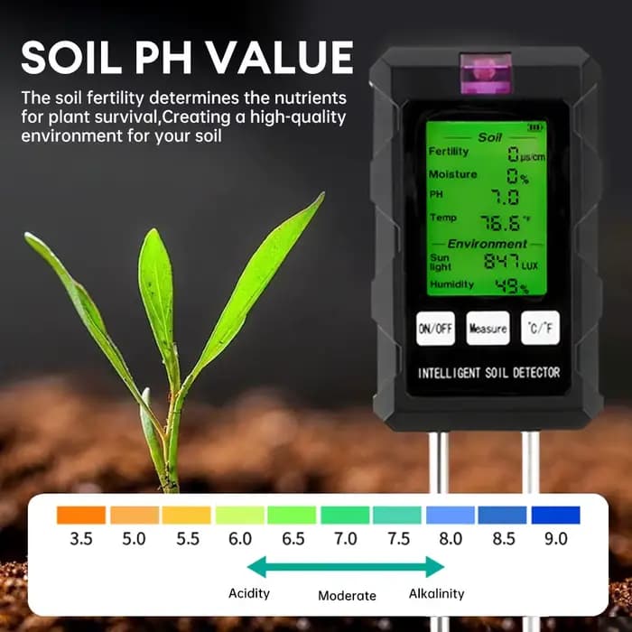 Nouveau testeur de sol numérique 6 en 1 multifonctionnel