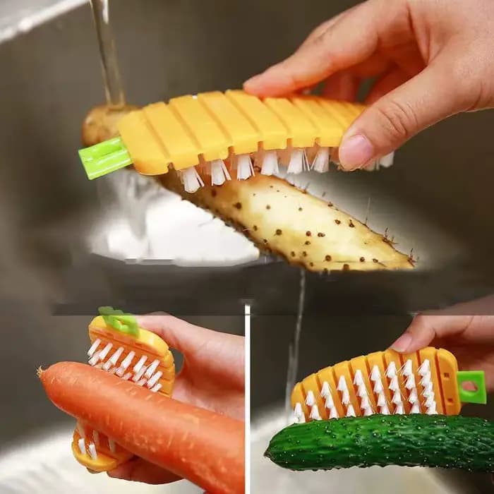 Brosse à carottes multifonctionnelle pour fruits et pommes de terre