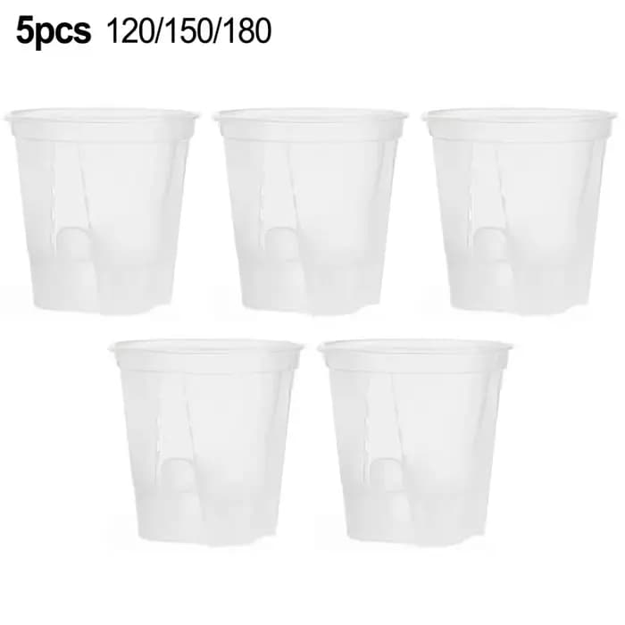 Pots de pépinière en plastique Transparent avec soucoupe
