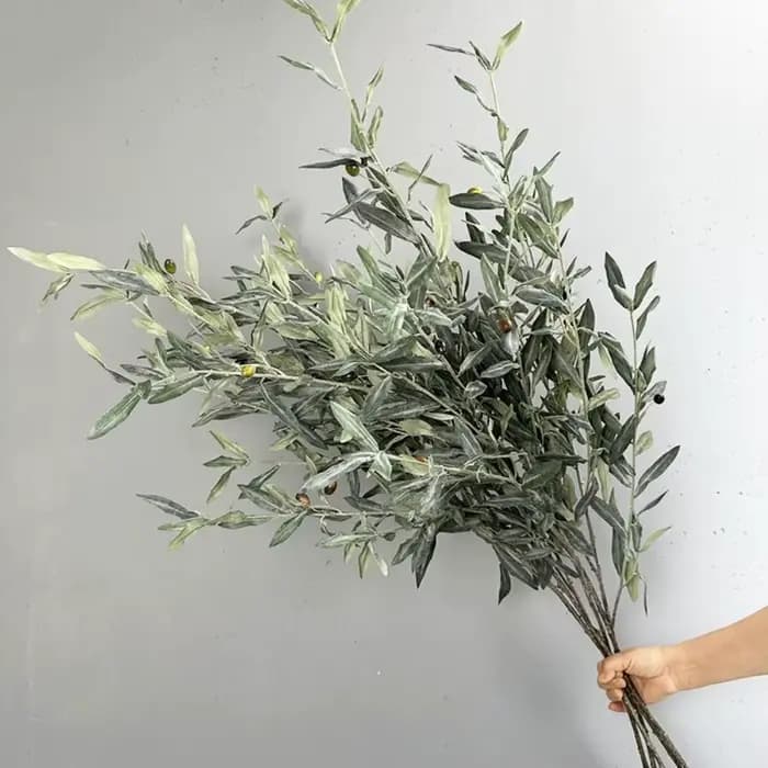 Branche d'olivier artificielle en plastique