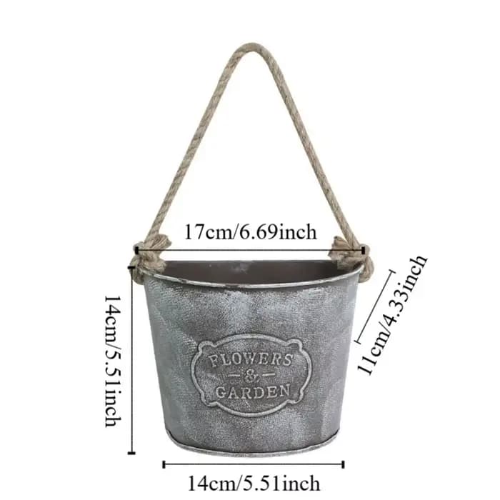 Pot de fleurs suspendu vintage pratique