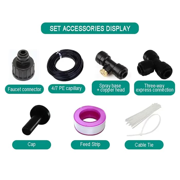 Kit de système d'irrigation par brumisation pour jardins