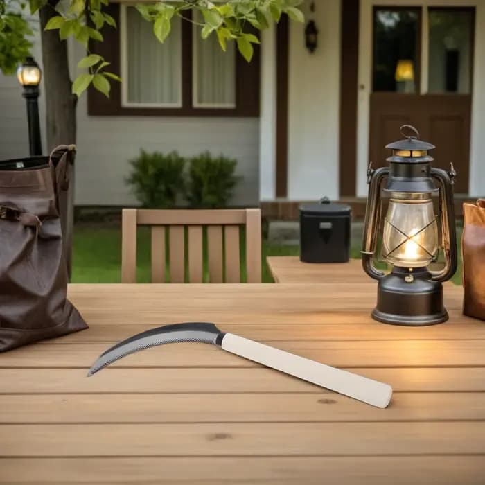 Outil de jardinage manuel à dents de scie pour le désherbage et la récolte