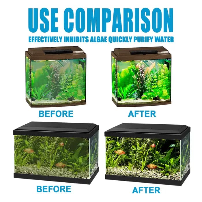 Nettoyage d'aquarium comprimés d'algues réservoir mousse dissolvant d'odeur eau purifier l'aquarium contrôle des algues