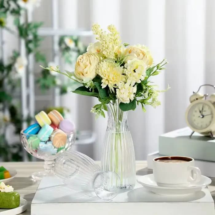 Vase à fleurs en plastique Transparent