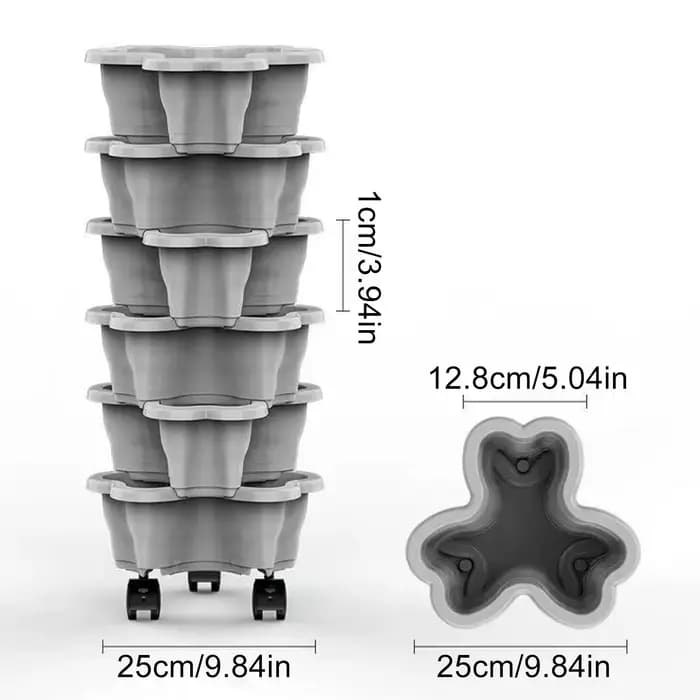 Tour de jardinage verticale à 6 niveaux avec roues – Optimisation de l'espace pour légumes