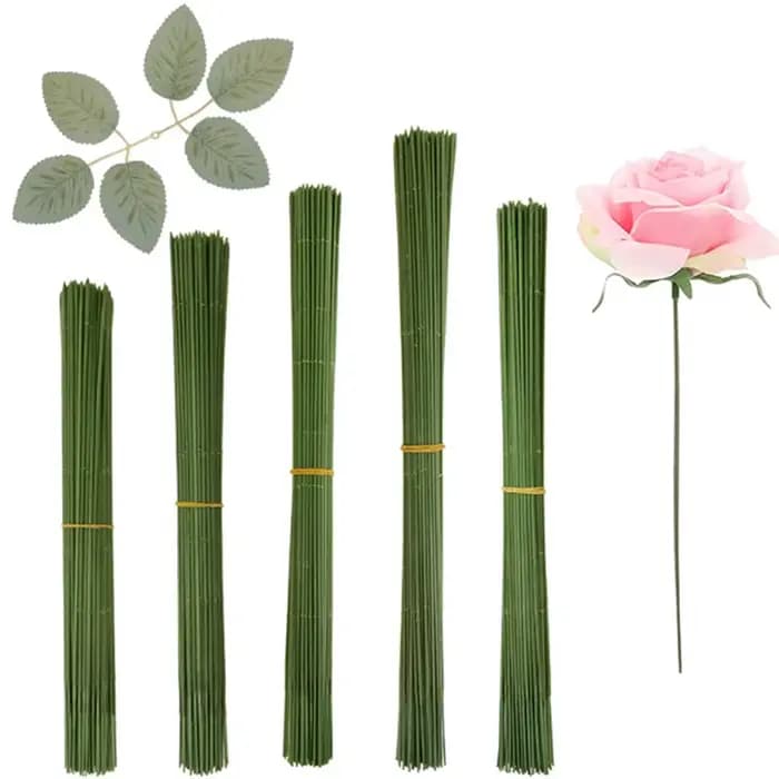 Tige de Fleur Verte Artificielle de 15/20/25/30/40cm