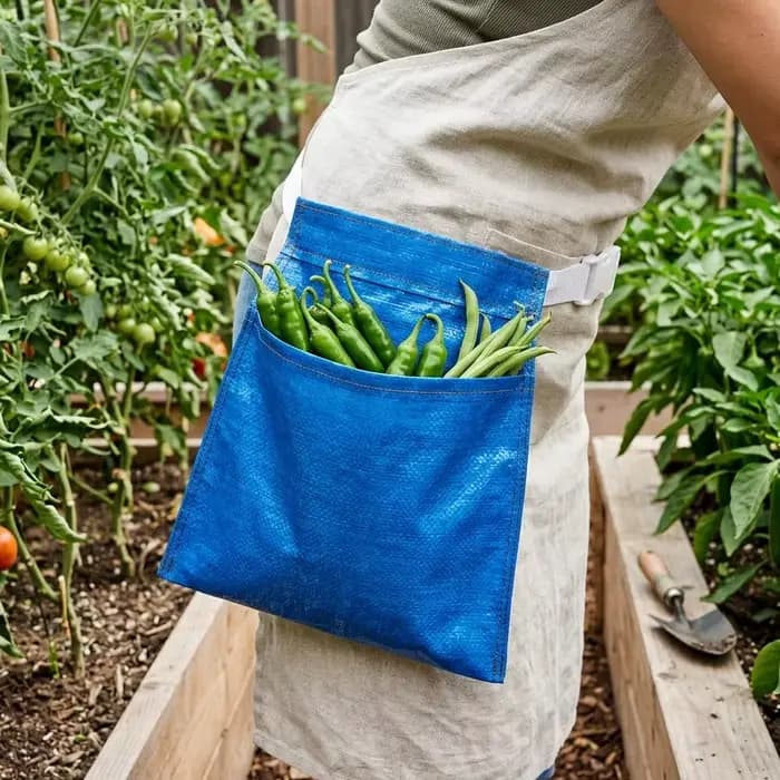 Sac de cueillette de fruits de jardin et pochette