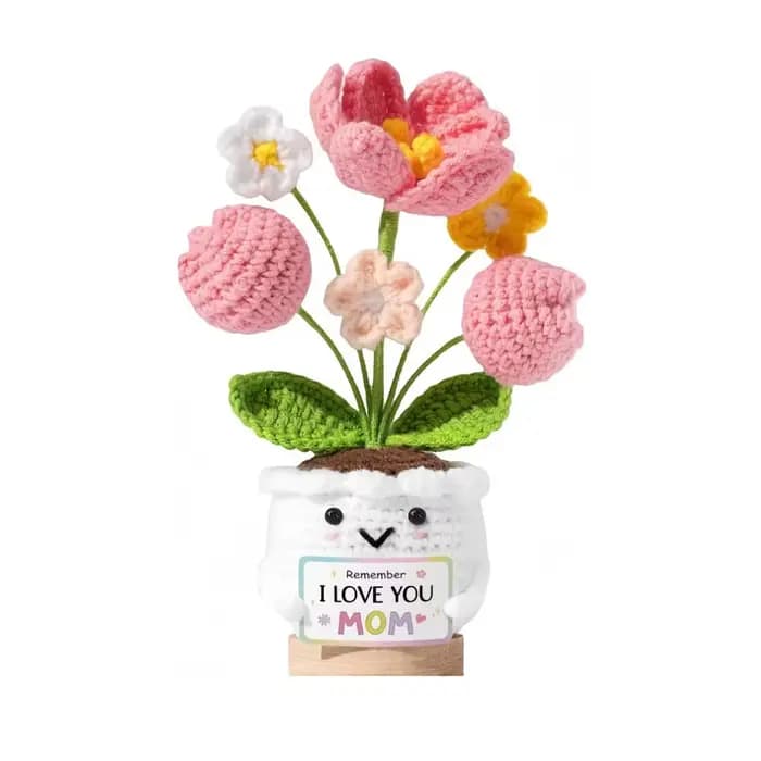 1 pièce, plante en pot au crochet faite à la main
