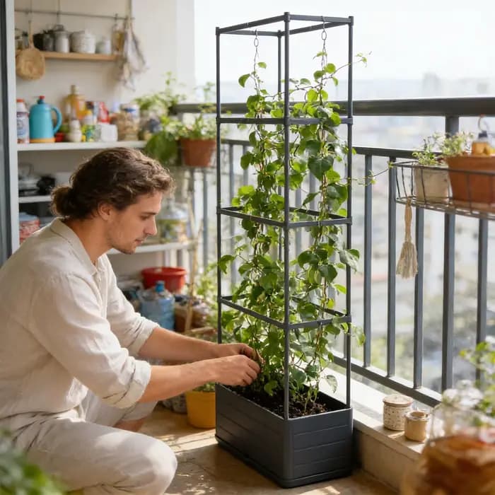 Support de culture vertical pour tomates