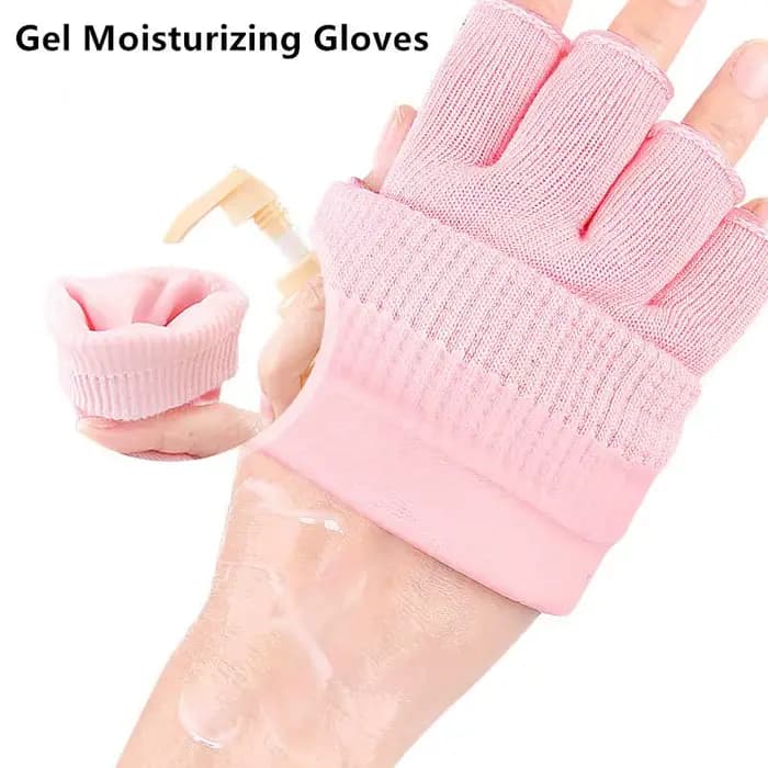 Gants demi-doigt en Gel de coton réutilisables, pour un soin hydratant en profondeur, traitement de réparation nocturne pour les mains sèches et craquelées, outil de soins