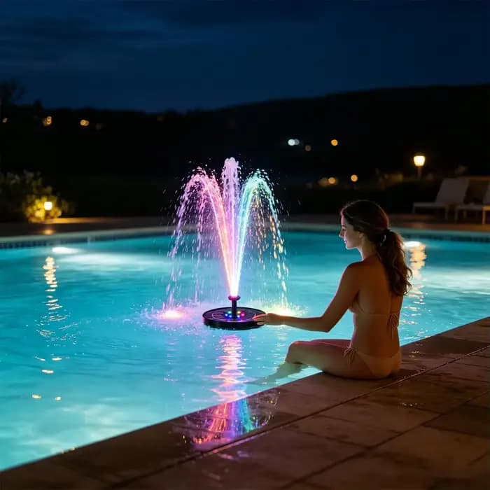 Fontaine solaire pour piscine