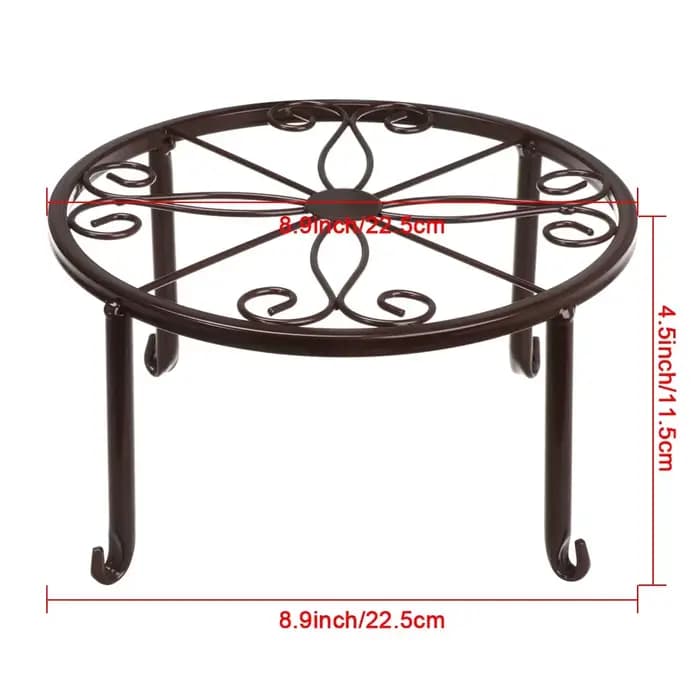 Supports de plantes en Pot en métal avec soucoupe