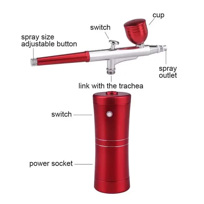 Pistolet pulvérisateur portable en acier inoxydable avec pompe à air