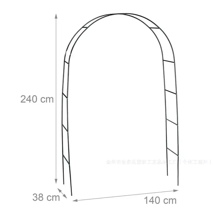 Arches de jardin en fer 240x140x38cm