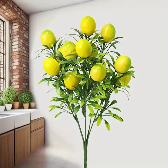 Branche de citron artificielle très réaliste