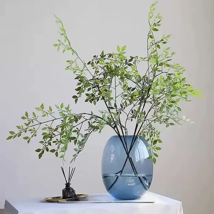 Plantes vertes artificielles à branche unique