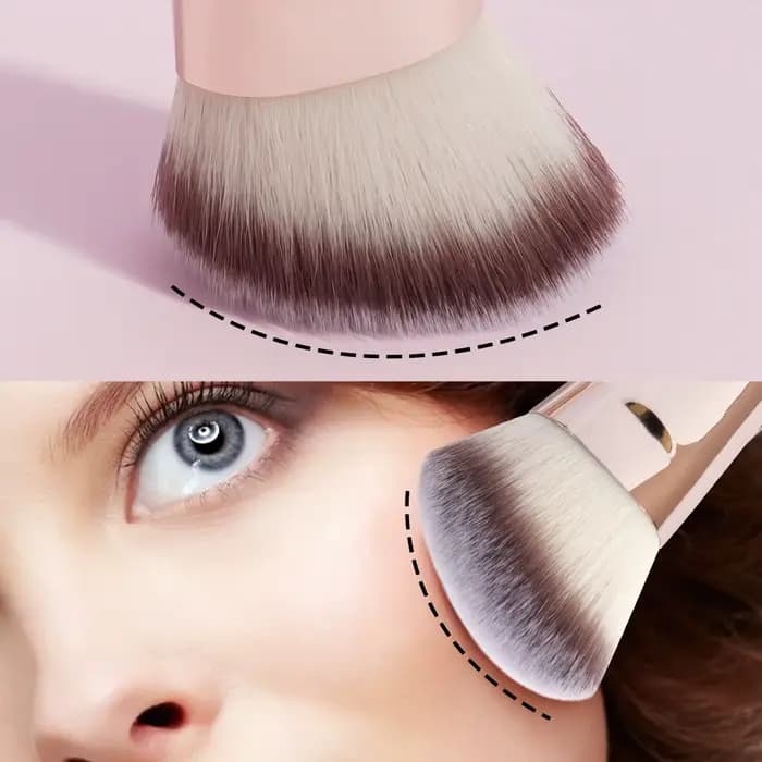 MAANGE-Ensemble de pinceaux de maquillage de base, 4 pièces, avec boîte, pour fond de teint en poudre, blush, détails pour ombre à barrage, voyage intérieur