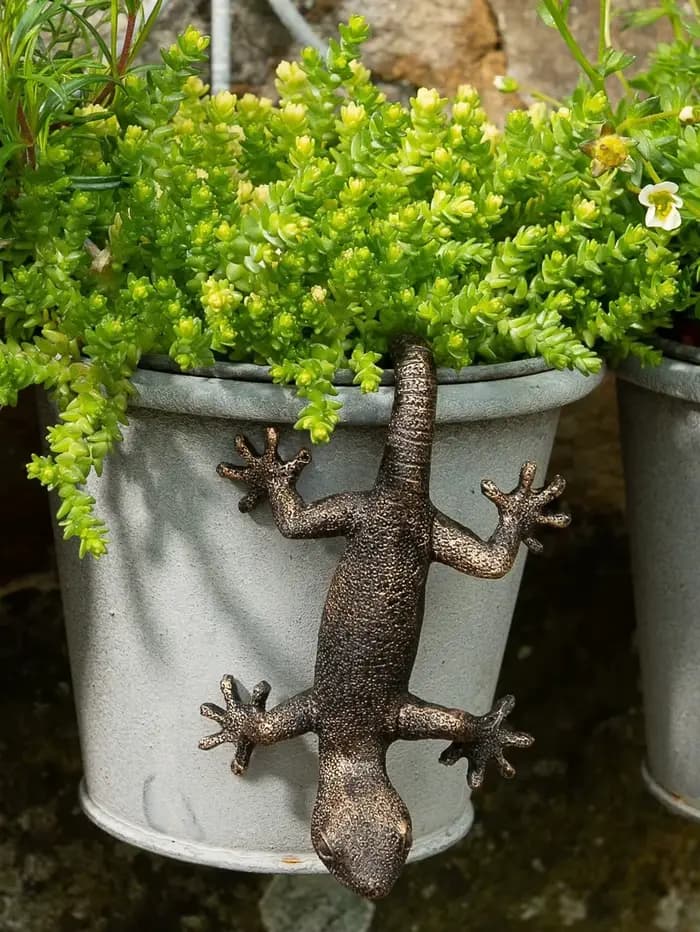 Figurine de jardinière Gecko pour décoration de jardin