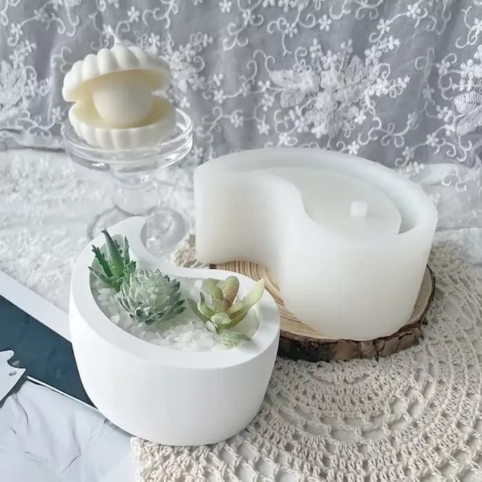 Moules à béton en silicone pour pot de fleur
