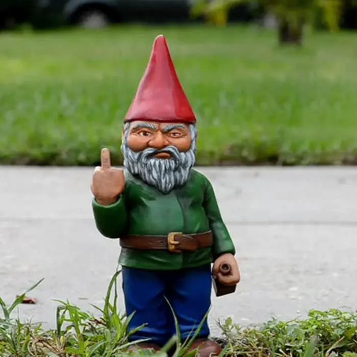 Statue de Gnome de jardin coquine