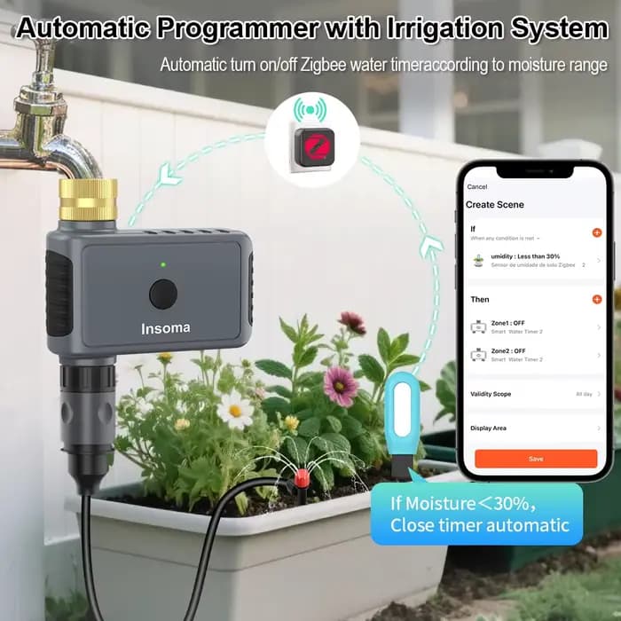Tuya Zigbee capteur de sol humidité température détecteur d'humidité vie intelligente Assistant à la maison moniteur en temps réel pour plante jardin