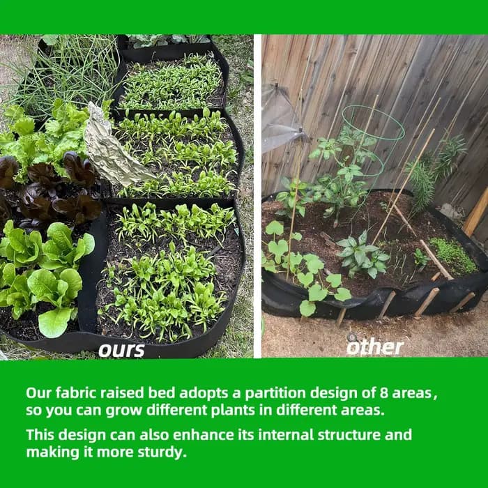 Bacs de culture surélevés en tissu pour plantes