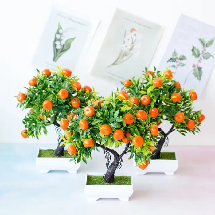Bonsaï Élen plastique, 275 quat, petit arbre fruitier, plante en pot, décoration d'intérieur