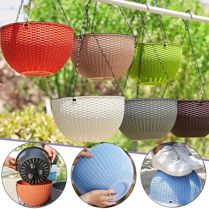 Pot de fleur suspendu en plastique